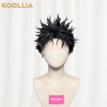 Front view of Dandadan Takakura Ken styled basic wig