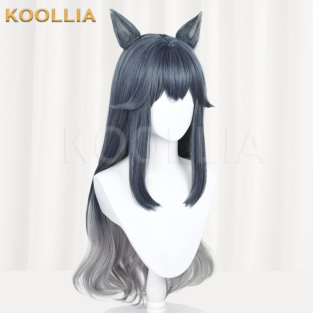 Arknights Texas Long Grey Silver Hair Basic Wig