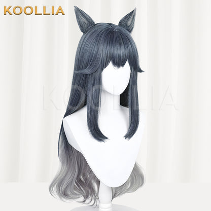 Arknights Texas Long Grey Silver Hair Basic Wig
