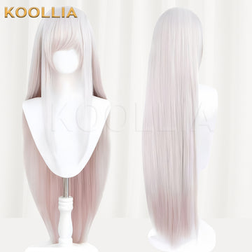 Honkai Impact 3 Thelema Long Grey Pink Hair Basic Wig - KOOLLIA