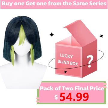 Genshin Impact Tighnari Short/Long Blue Green Hair Basic Wig Promotional Banner by koollia
