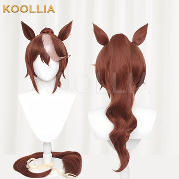 Umamusume Pretty Derby Tokai Teio Long Mix Hair Basic Wig Multi-angle Display by koollia
