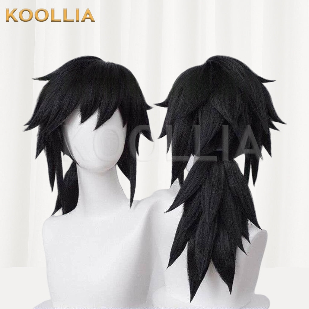 Demon Slayer Tomioka Giyuu Short Black Hair Basic Wig