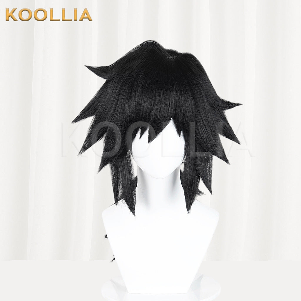 Demon Slayer Tomioka Giyuu Short Black Hair Basic Wig