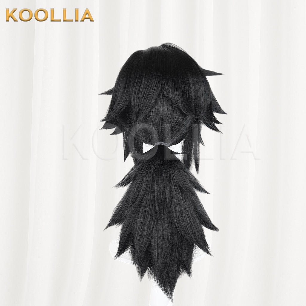 Dämonentöter Tomioka Giyuu Kurze schwarze Haare Basic Perücke