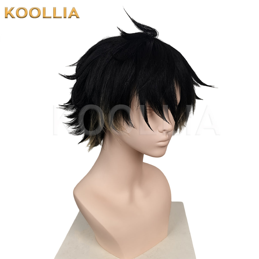 Slow Damage Towa Short Black Hair Styled Basic Wig