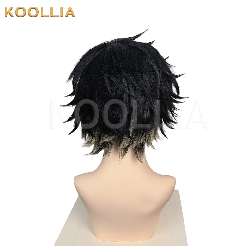 Slow Damage Towa Short Black Hair Styled Basic Wig