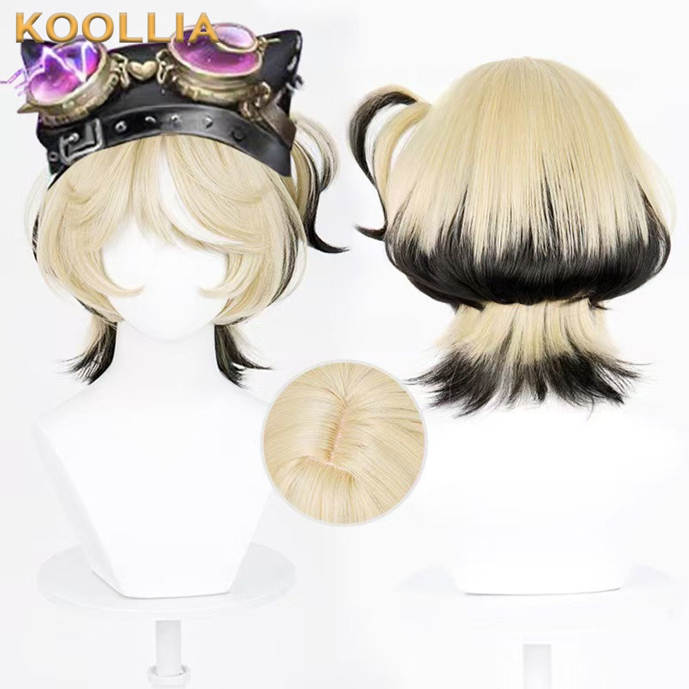 IdentityV Mechanic Tracy (Lock Core) Short Blonde Black Hair Basic Wig