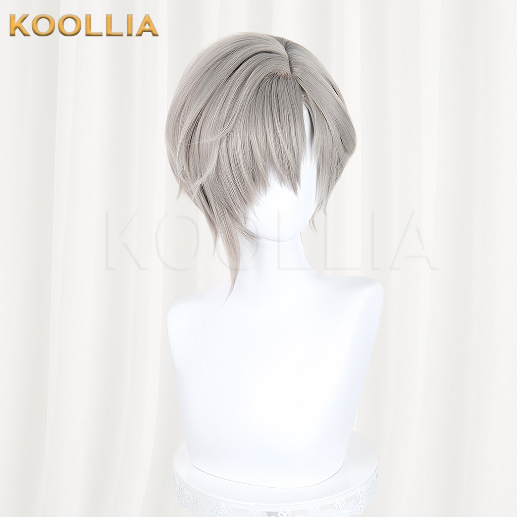 Arknights Tragodia Long Linen Gray Hair Basic Wig