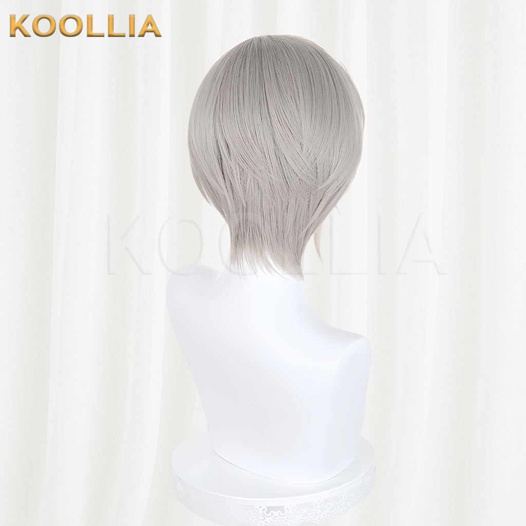 Arknights Tragodia Long Linen Gray Hair Basic Wig