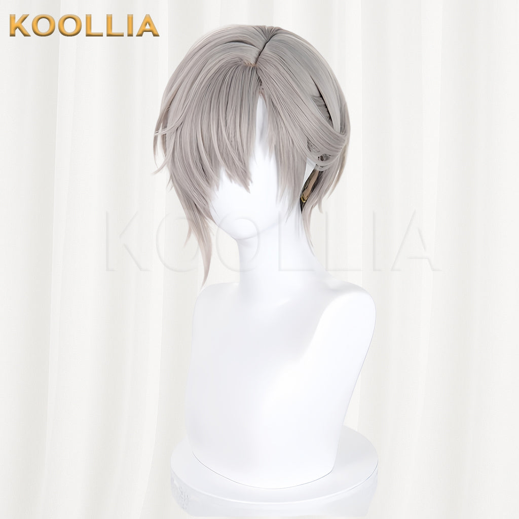 Arknights Tragodia Long Linen Gray Hair Basic Wig