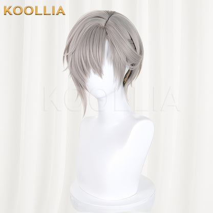 Arknights Tragodia Long Linen Gray Hair Basic Wig