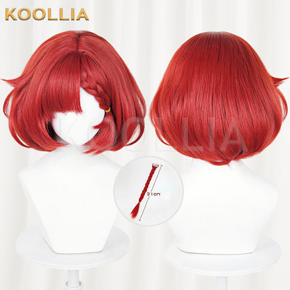Honkai: Star Rail Tribbie Trianne Trinnon Short Red Hair Basic Wig