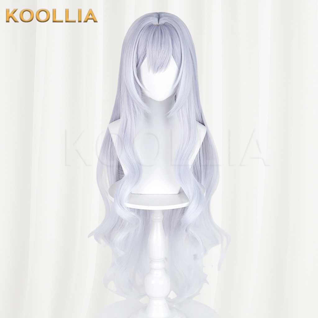 Genshin Impact Tsaritsa Silver White Ice Blue Gradient Long Basic Wig