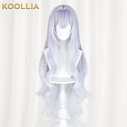 Genshin Impact Tsaritsa Silver White Ice Blue Gradient Long Basic Wig