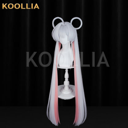 Chrono Kaguya Tsukimi Yachiyo Long Sliver Pink Hair Basic Wig