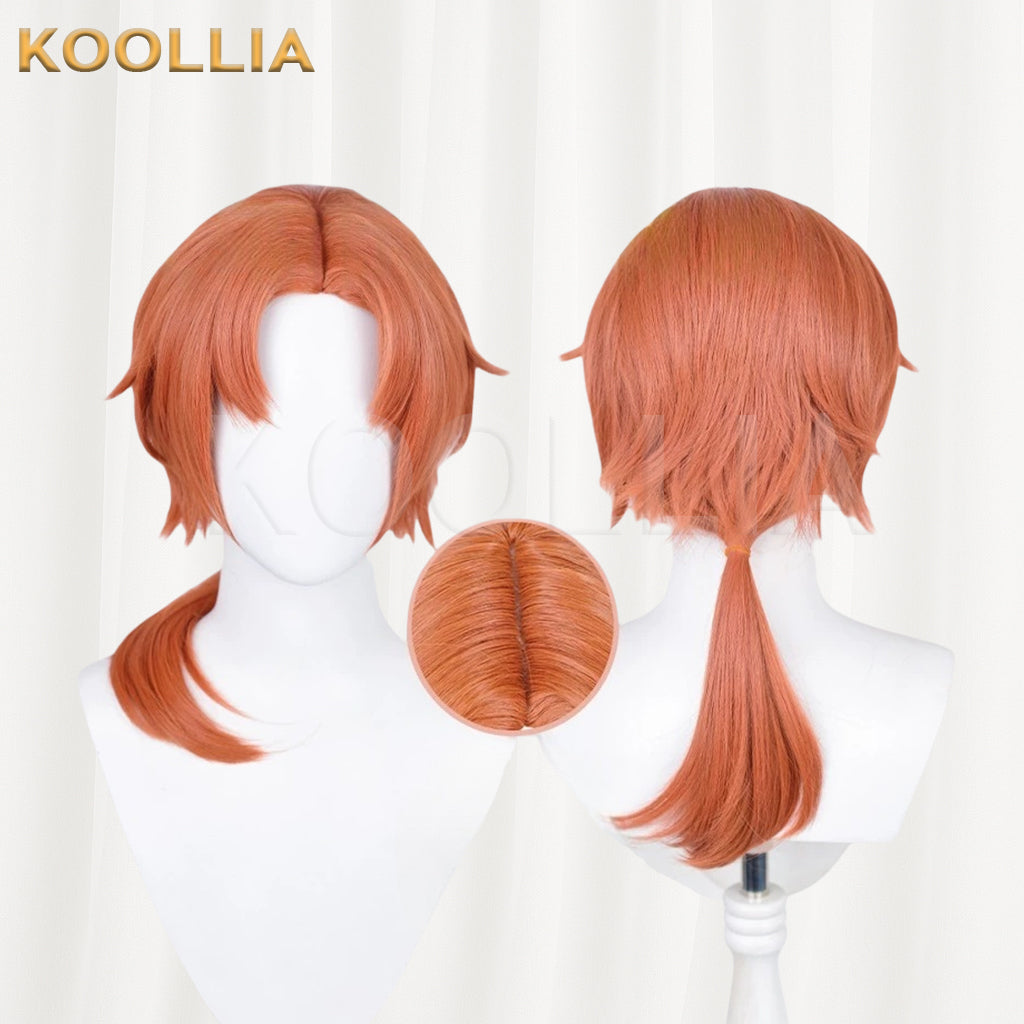 Tsukinaga Leo Ensemble Stars Short Orange Hair Basic Wig