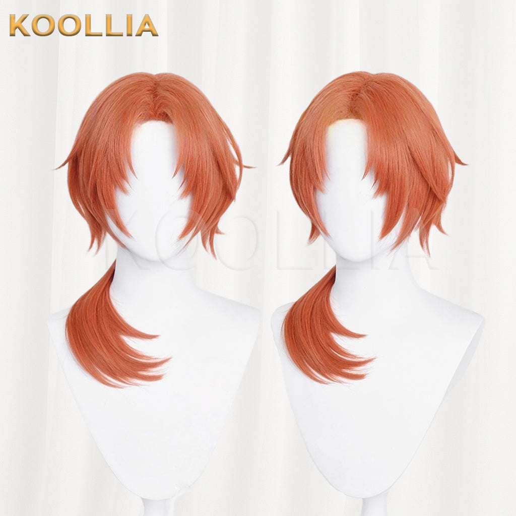 Tsukinaga Leo Ensemble Stars Short Orange Hair Basic Wig