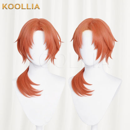 Tsukinaga Leo Ensemble Stars Short Orange Hair Basic Wig