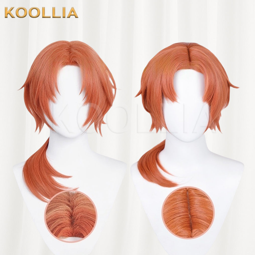 Tsukinaga Leo Ensemble Stars Short Orange Hair Basic Wig