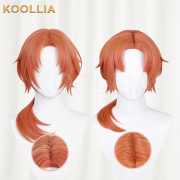 Ensemble Stars Tsukinaga Leo Short Orange Hair Basic Wig - KOOLLIA