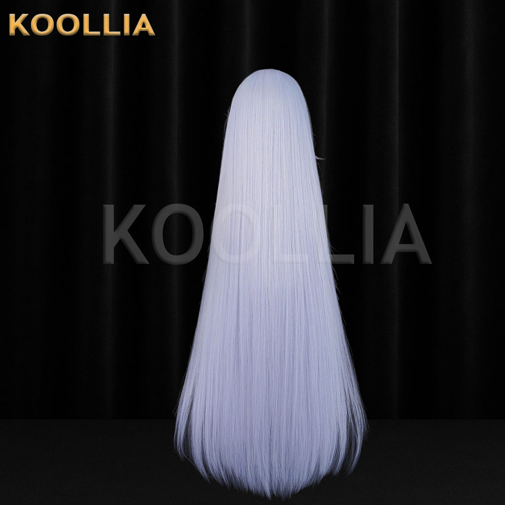Magical Girl Witch Trials Tsukishiro Yuki Long Sliver White Hair Basic Wig
