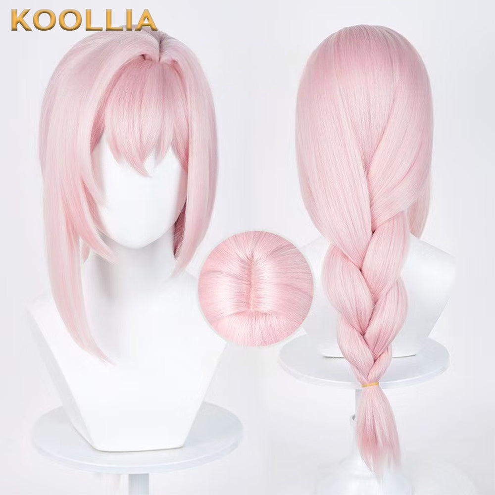 Zenless Zone Zero Tsukishiro Yanagi Long Pink Hair Basic Wig