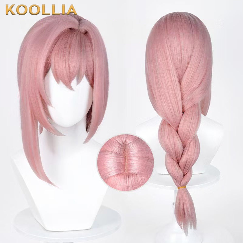 Zenless Zone Zero Tsukishiro Yanagi Long Pink Hair Basic Wig