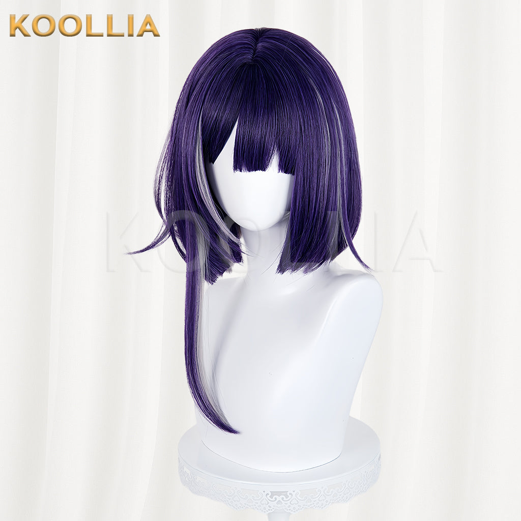 The Hundred Line -Last Defense Academy Tsukumo Ima Short Purple Hair Basic Wig