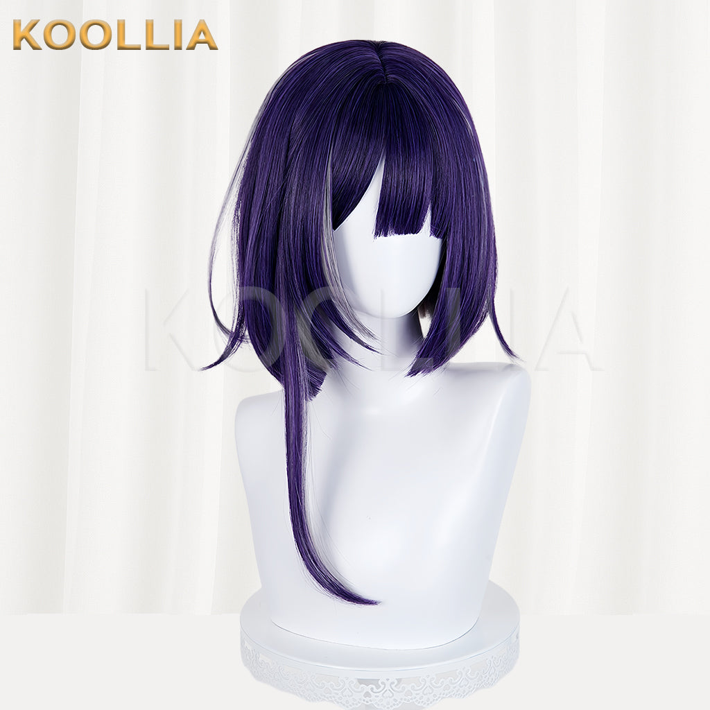 The Hundred Line -Last Defense Academy Tsukumo Ima Short Purple Hair Basic Wig