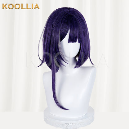 The Hundred Line -Last Defense Academy Tsukumo Ima Short Purple Hair Basic Wig