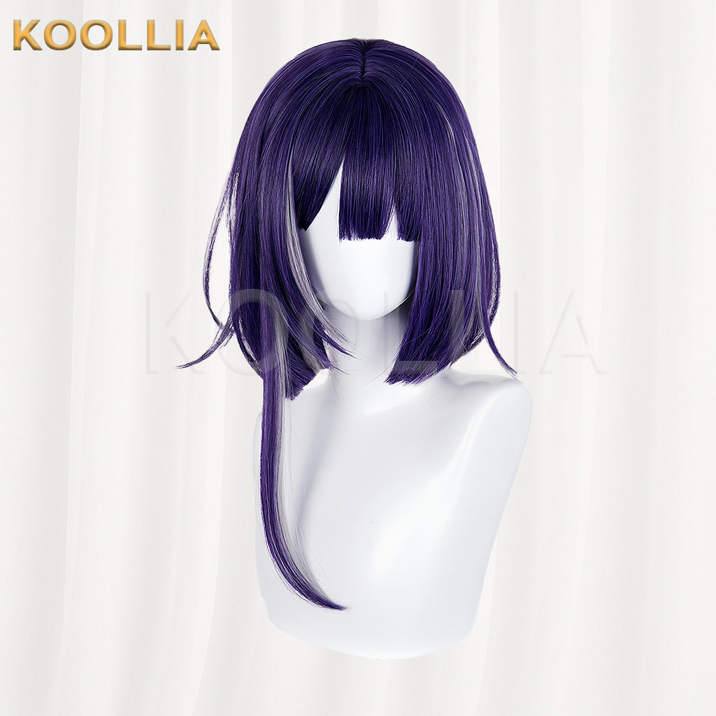 The Hundred Line -Last Defense Academy Tsukumo Ima Short Purple Hair Basic Wig