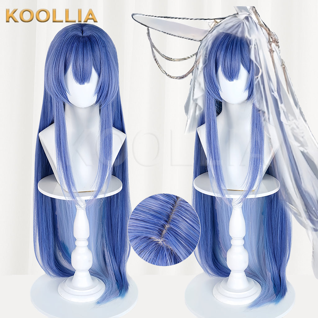 Azur Lane New Jersey Long Blue Hair Basic Wig