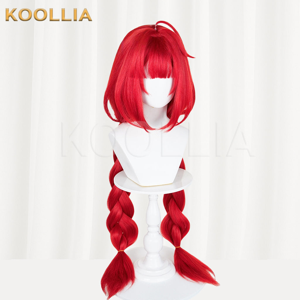 Zenless Zone Zero Ukinami Yuzuha Long Red Hair Basic Wig
