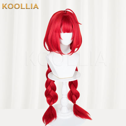 Zenless Zone Zero Ukinami Yuzuha Long Red Hair Basic Wig