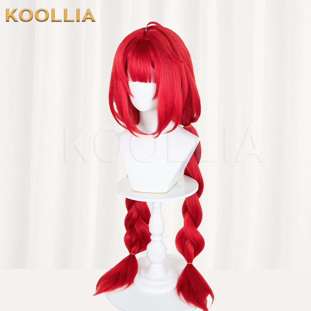 Zenless Zone Zero Ukinami Yuzuha Long Red Hair Basic Wig