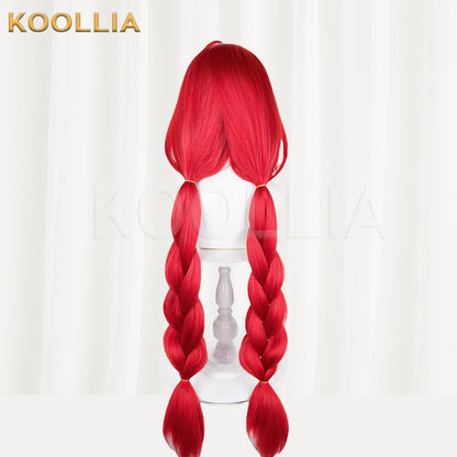 Zenless Zone Zero Ukinami Yuzuha Long Red Hair Basic Wig