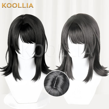BanG Dream! It's MyGO!!!!! Umiri Yahata Short Black/Grey Hair Basic Wig - KOOLLIA