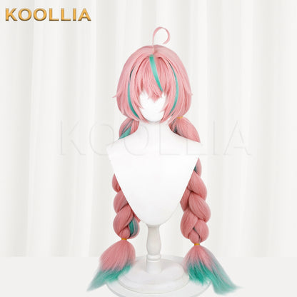 Genshin Impact Varesa Long Pink Green Hair Basic Wig