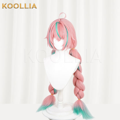 Genshin Impact Varesa Long Pink Green Hair Basic Wig