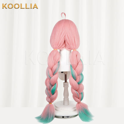 Genshin Impact Varesa Long Pink Green Hair Basic Wig