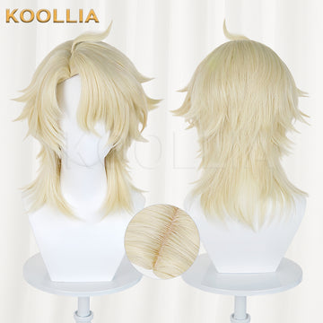 Genshin Impact Varka Short Yellow Hair Basic Wig - KOOLLIA