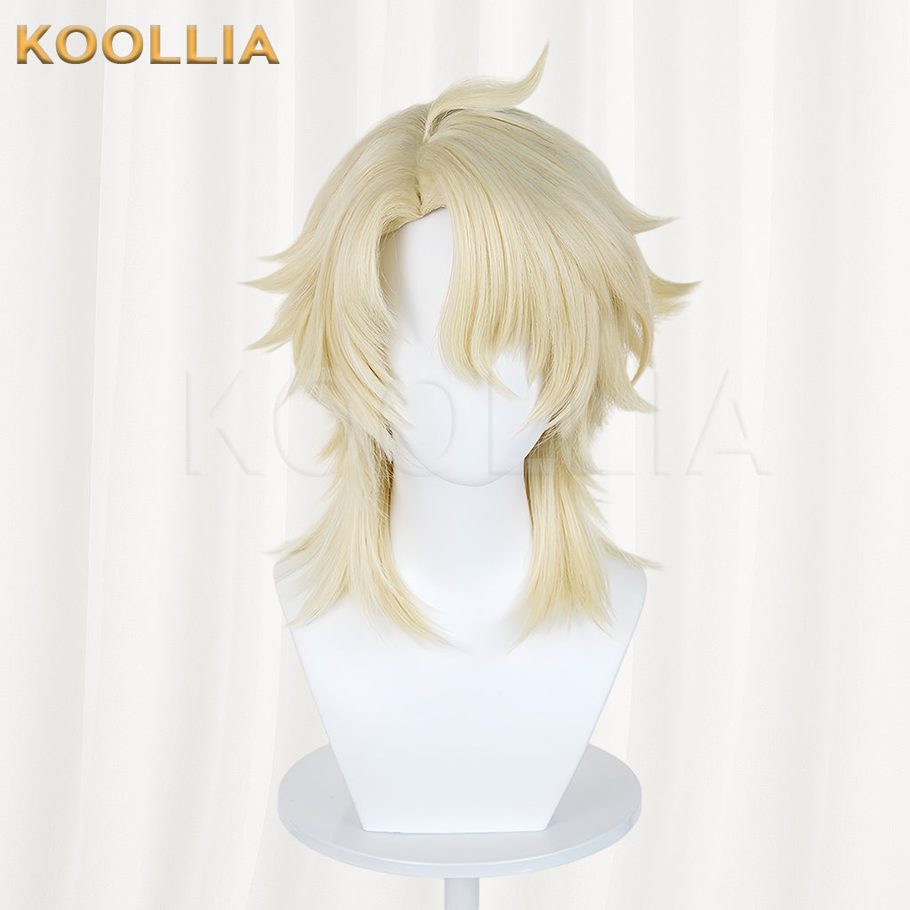 Genshin Impact Varka Short Yellow Hair Basic Wig