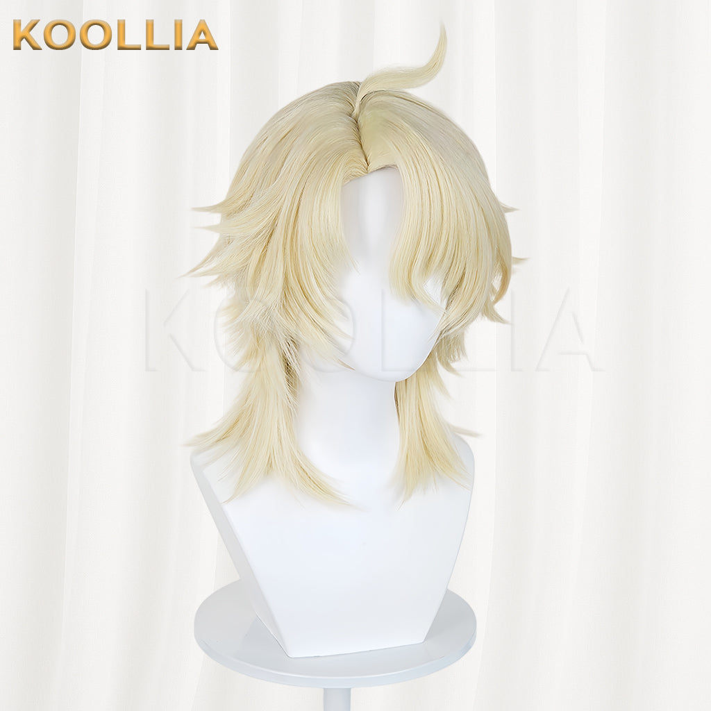 Genshin Impact Varka Short Yellow Hair Basic Wig