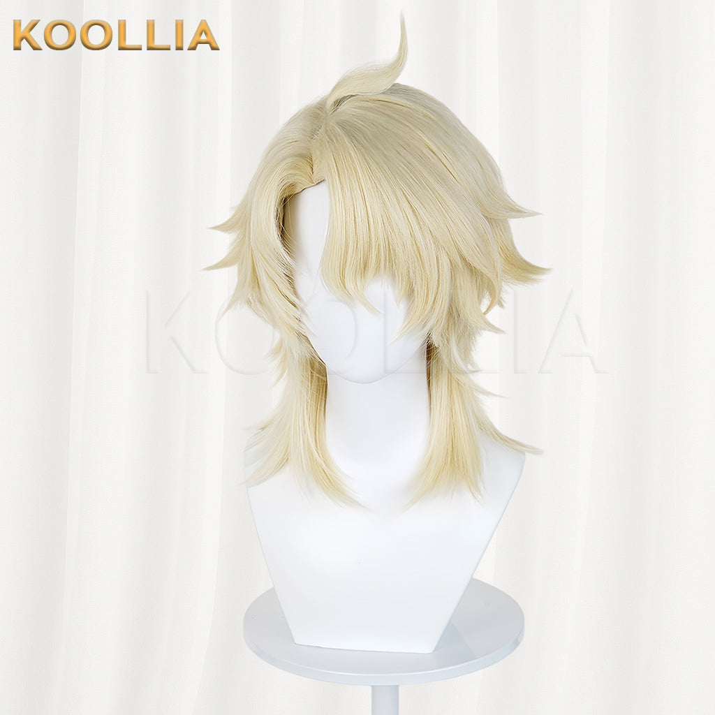Genshin Impact Varka Short Yellow Hair Basic Wig