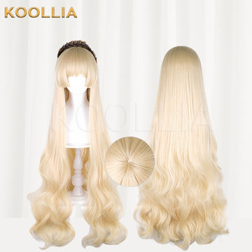 Victorique De Blois from Gosick Long Golden Hair Basic Wig Multi-angle Display by koollia