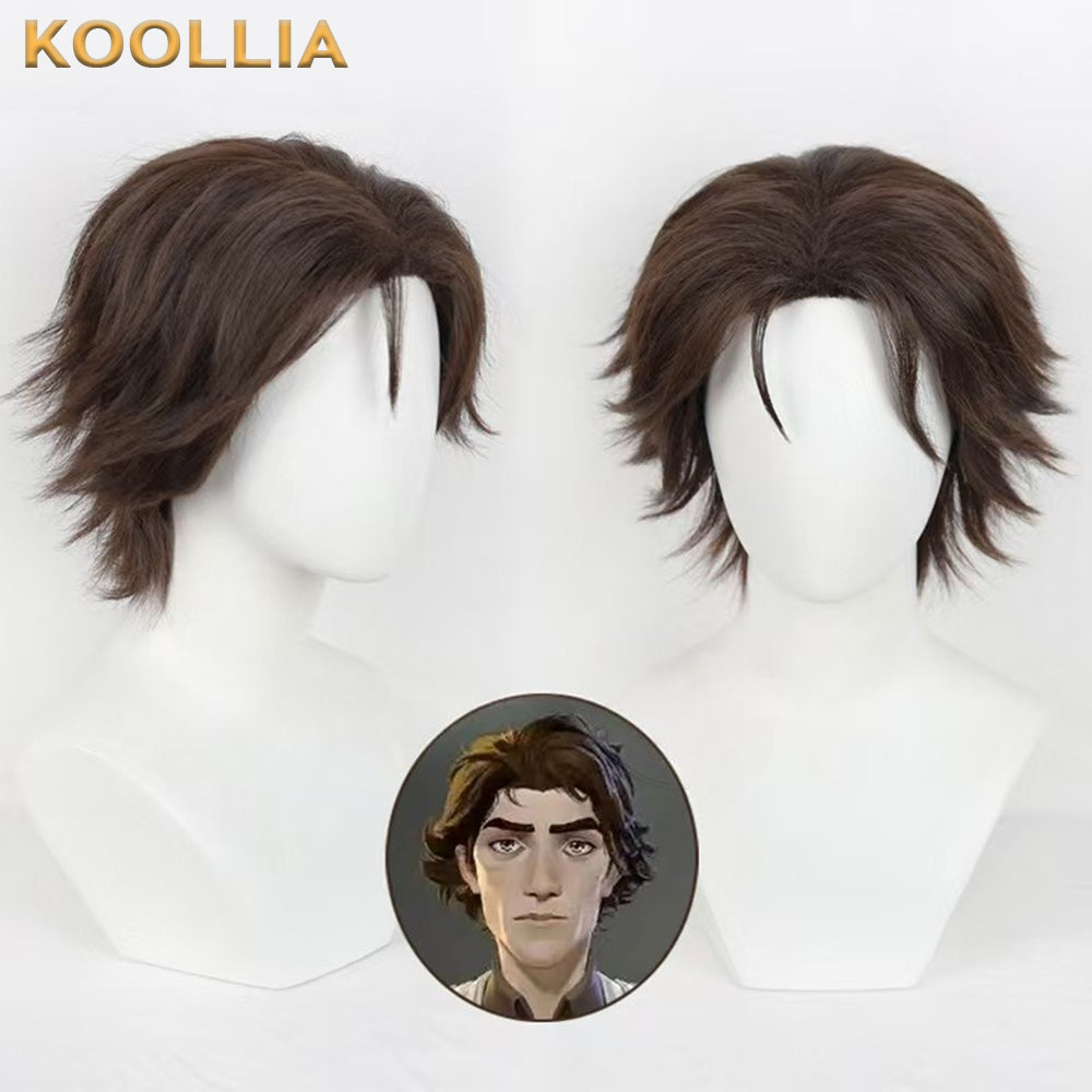 League of Legends & Arcane Viktor Short Brown Hair Basic Wig