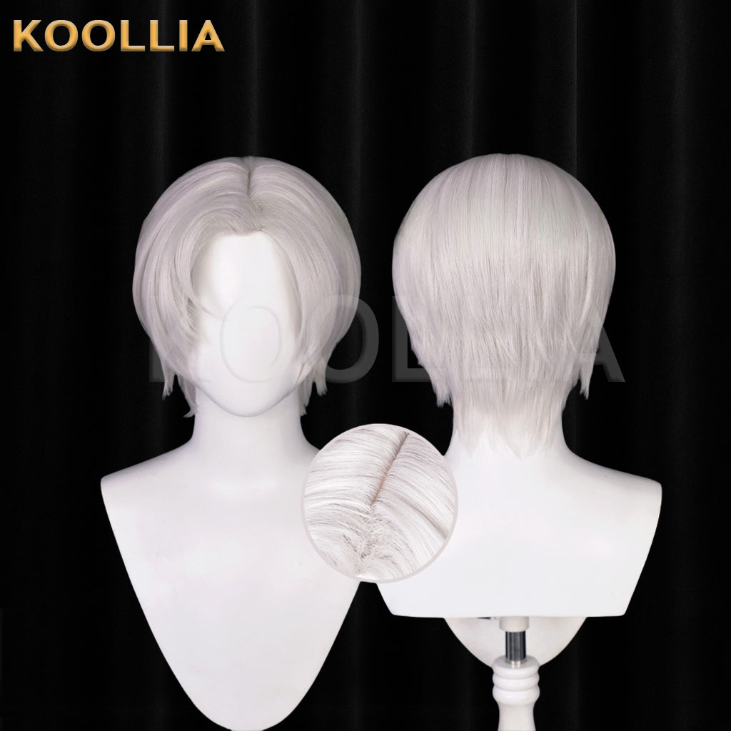Tears of Themis Vilhelm Richard Albert de Haspran/Adjudicator Short Silver Hair Basic Wig