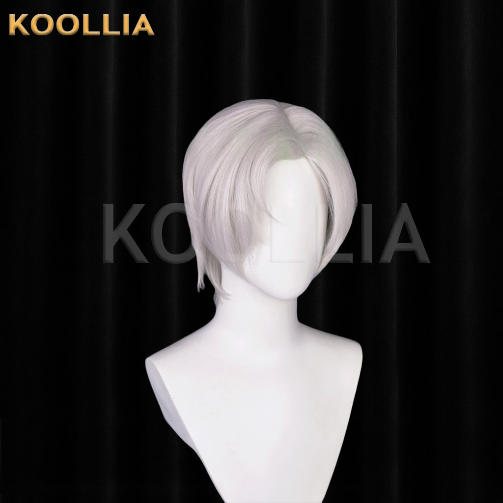Tears of Themis Vilhelm Richard Albert de Haspran/Adjudicator Short Silver Hair Basic Wig