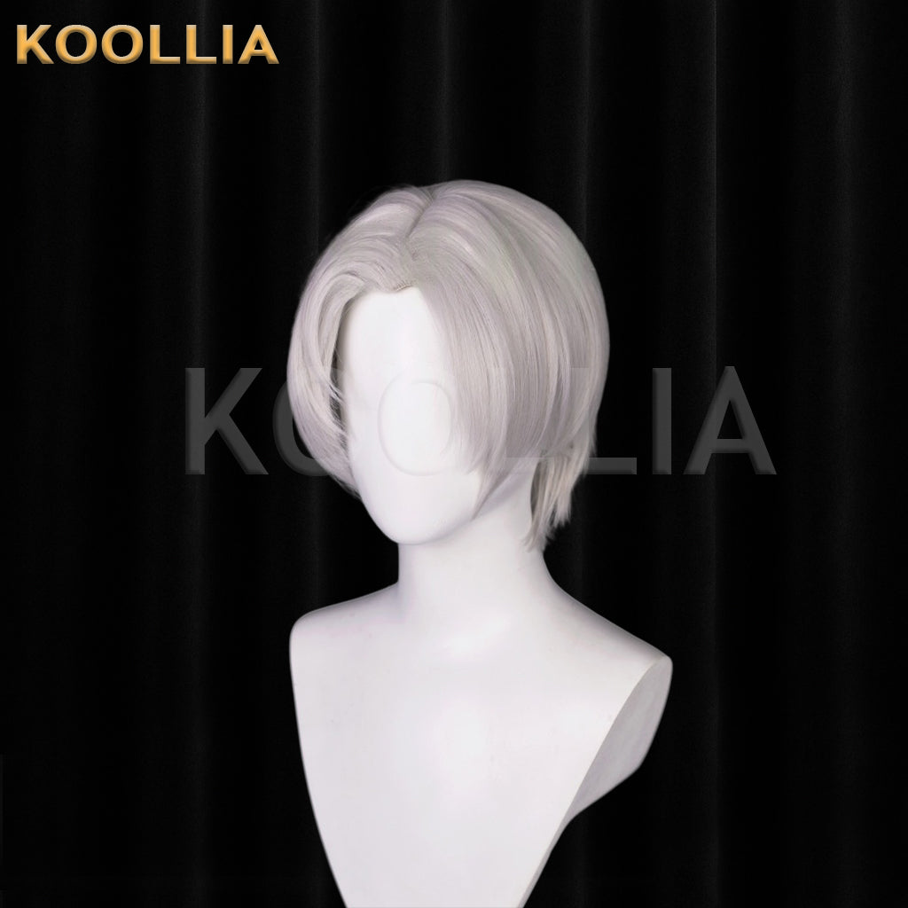 Tears of Themis Vilhelm Richard Albert de Haspran/Adjudicator Short Silver Hair Basic Wig